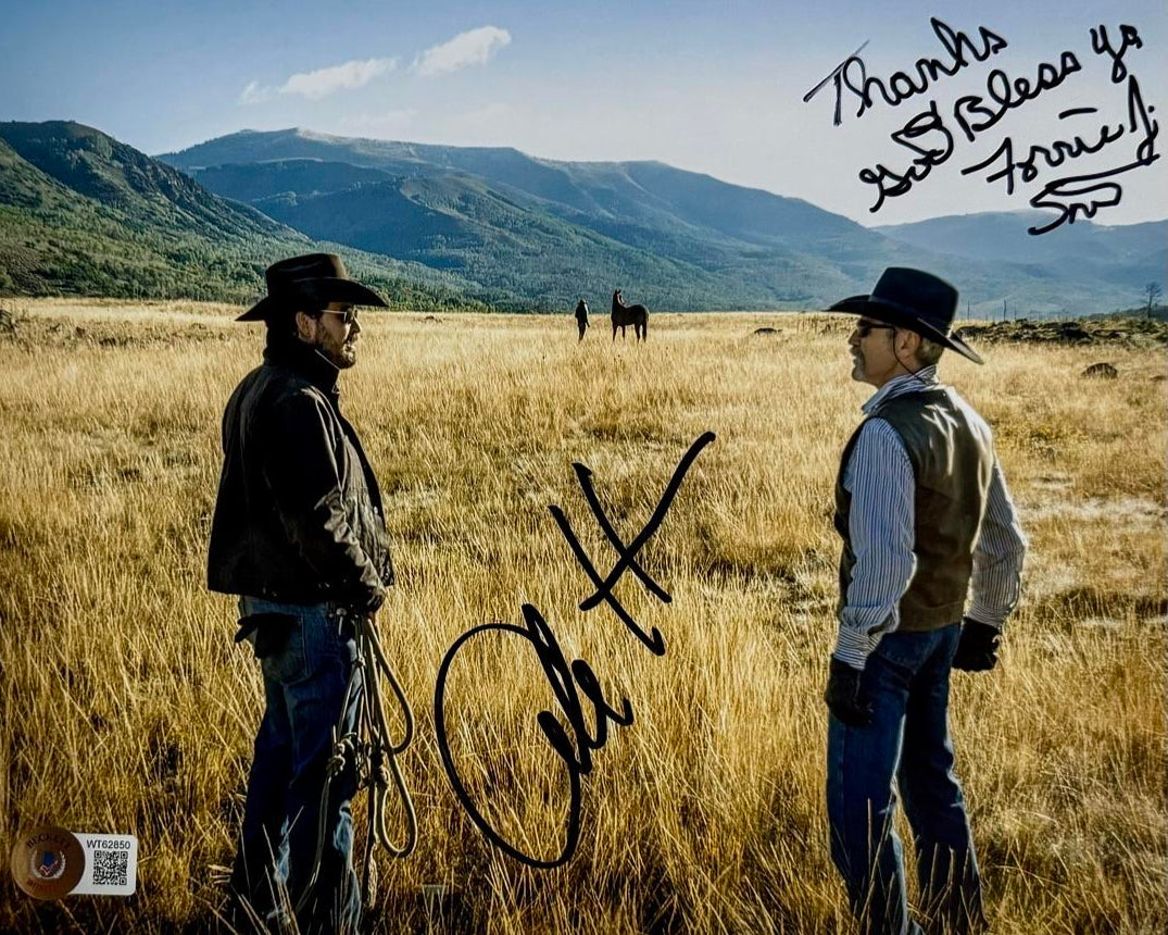 Cole Hauser & Forrie J Smith Signed 8x10 Photo (Yellowstone) - Beckett COA